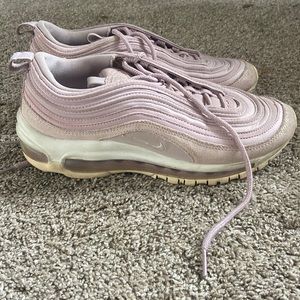Pink and white Nike air max 97 size 8